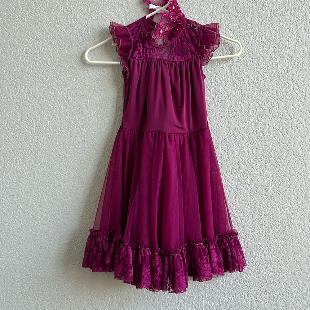 Wine colored Lyrical Dance Costume